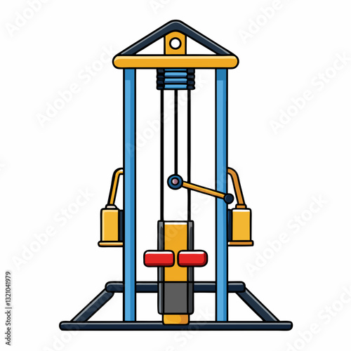 lat pulldown vector illustration