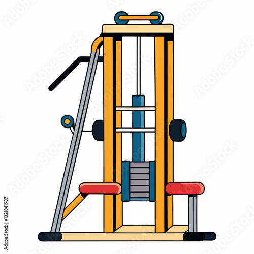 lat pulldown vector illustration