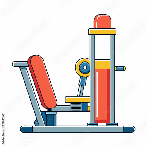 vector illustration of a leg extension