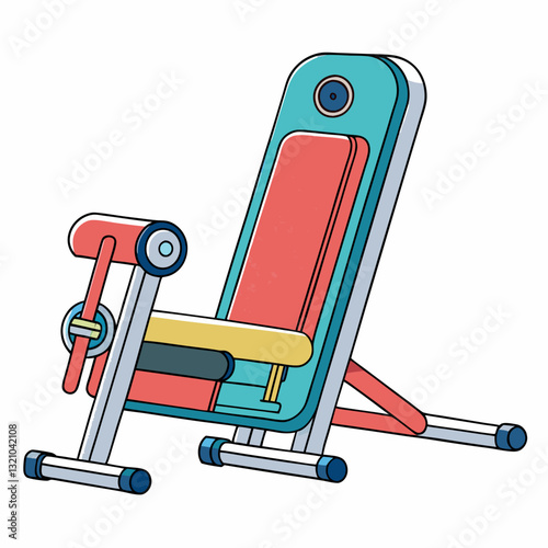 vector illustration of a leg extension