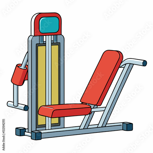 vector illustration of a leg extension