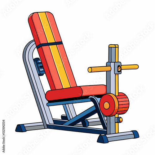 vector illustration of a leg press machine