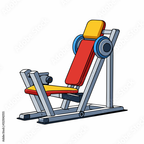 vector illustration of a leg press machine