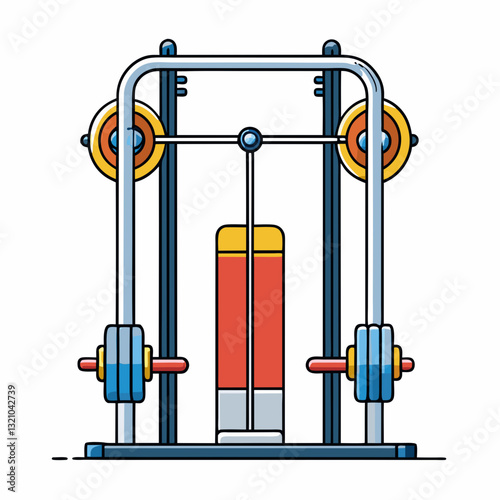 smith machine on white