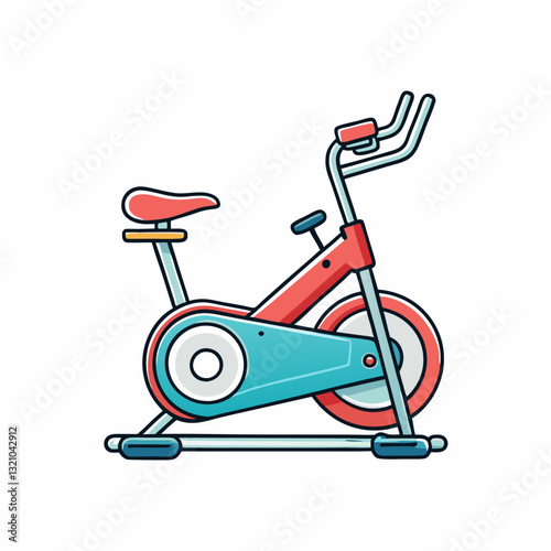 stationary bike isolated on white
