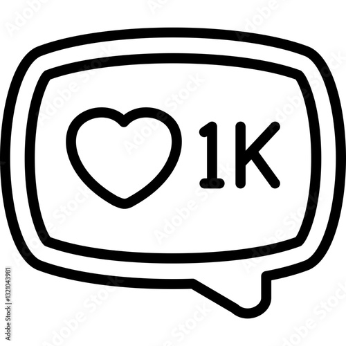 love like count icon