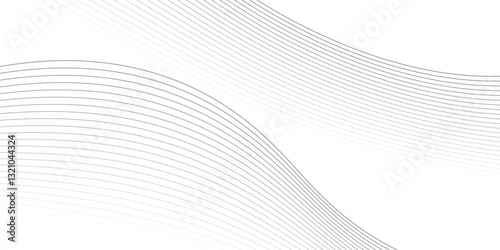 Wave with lines created using blend tool.Vector illustration of wavy lines. Curved wavy line, smooth stripe.