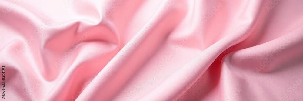 Obraz premium Light rose cotton linen satin, gentle sheen Pastel pink textile backdrop , backdrop, material