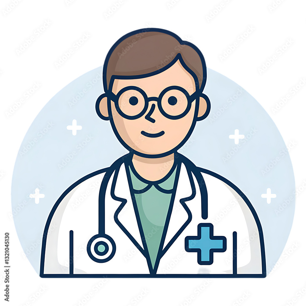 Fototapeta premium Doctor Avatar: Free Icon