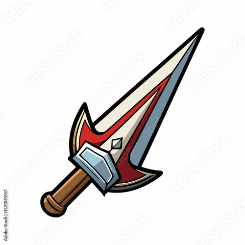 vector illustration of a hidden blade knife
