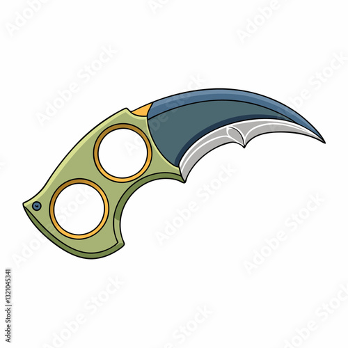 karambit knife on white background