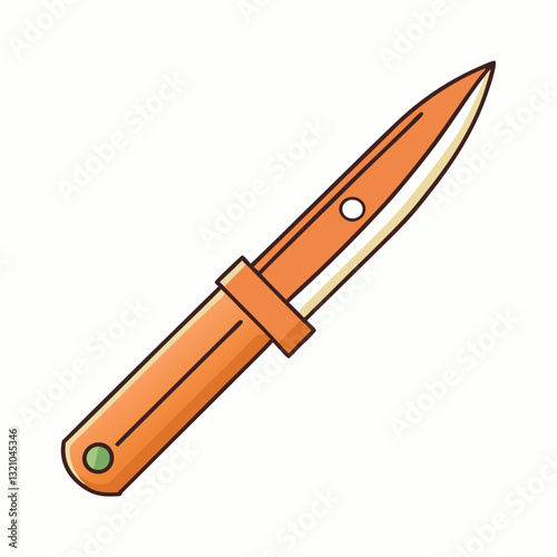 kris knife on white background