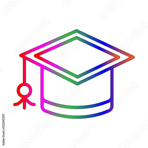 Motarboard line gradient icon