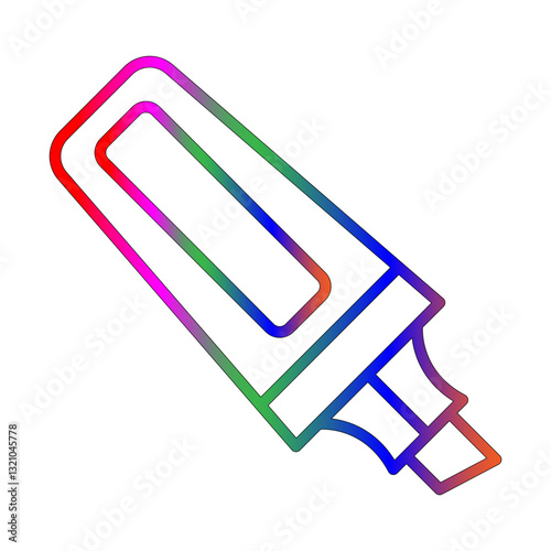 Highlighter line gradient icon