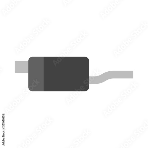 Muffler flat icon