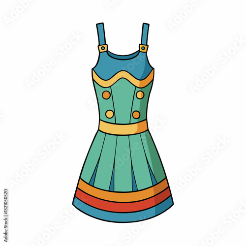 vector illustration of a fashion dress