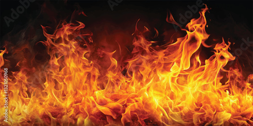 fire in the fireplace