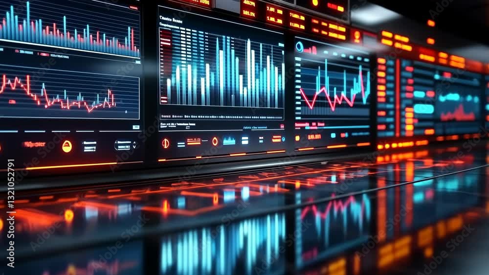 Futuristic Data Center: Financial Market Monitoring System Futuristic Data Center: Financial Market Monitoring System