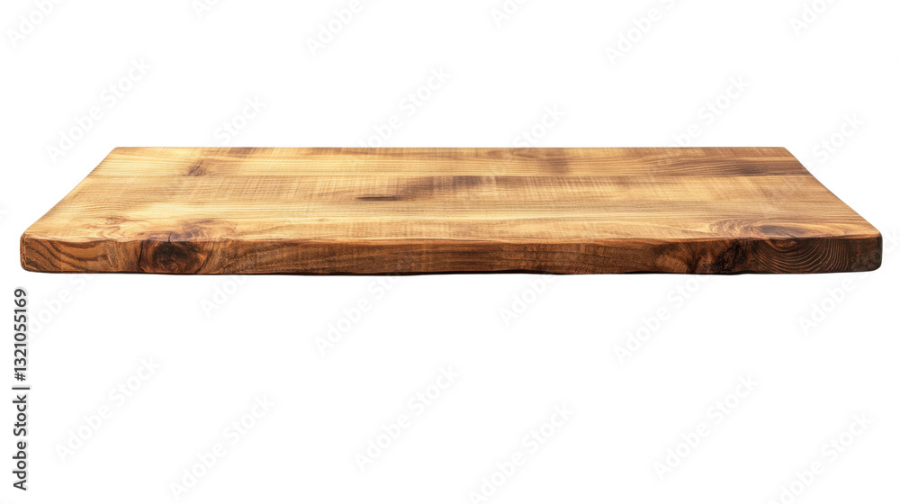 Natural wooden wall shelf perfect for display isolated on white background Natural wooden wall shelf perfect for display isolated on white background