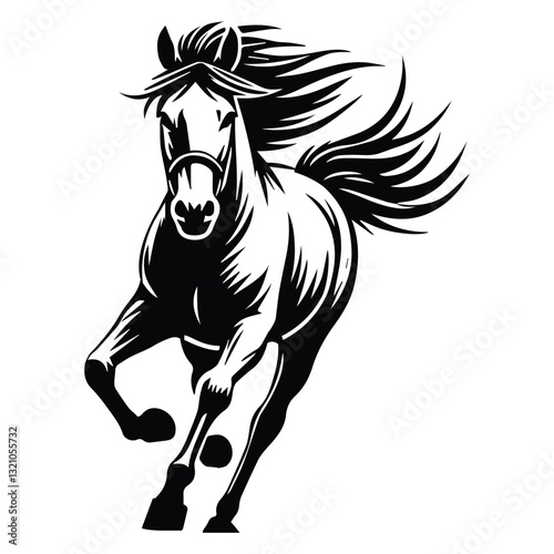 Horse Racing vector illustration, Equestrian design, horseman clipart Design
