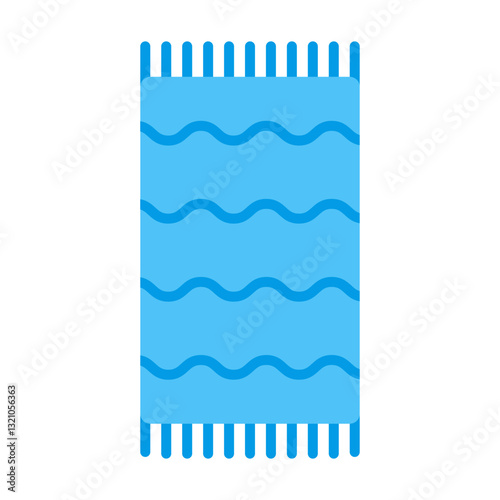 Beach towel flat icon