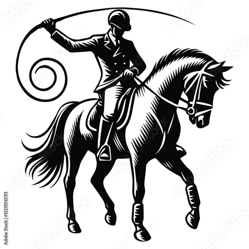 Horse Racing vector illustration, Equestrian design, horseman clipart Design
