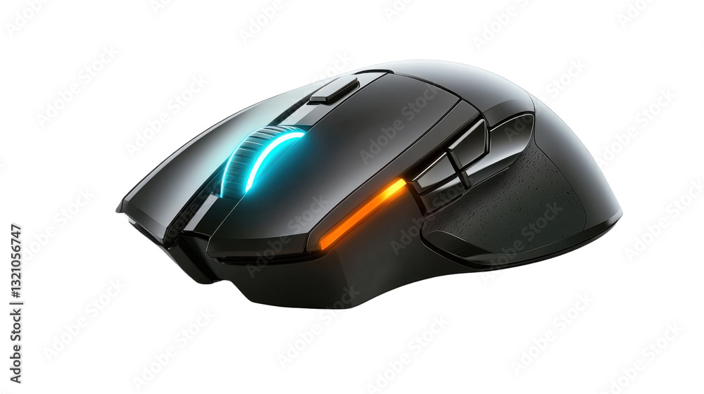 High-Tech Gaming Mouse: Sleek, ergonomic design of a high-performance gaming mouse, showcasing precision and technological innovation. High-Tech Gaming Mouse: Sleek, ergonomic design of a high-performance gaming mouse, showcasing precision and technological innovation.
