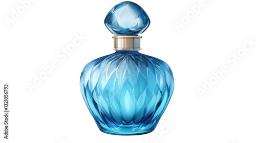 Aquamarine Fragrance: A captivating aquamarine perfume bottle, shimmering with a mesmerizing blue hue, evokes luxury and elegance.