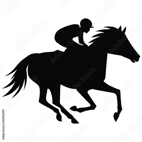 Horse Racing vector illustration, Equestrian design, horseman clipart Design
