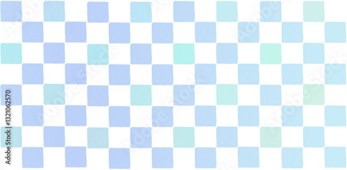 Pastel comic checkered background. Retro funky pattern with hand draw squers print.	