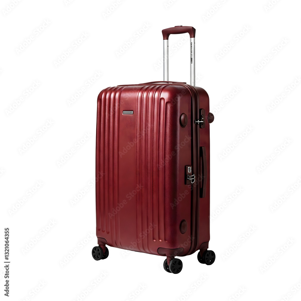 red suitcase isolated on white, PNG transparent red suitcase isolated on white, PNG transparent
