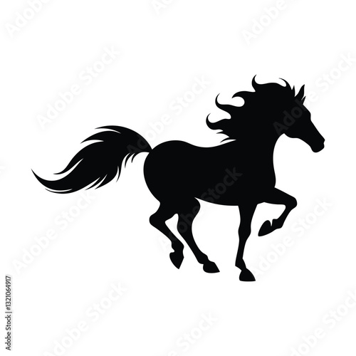 Powerful Horse Racing Illustration with Equestrian Style
