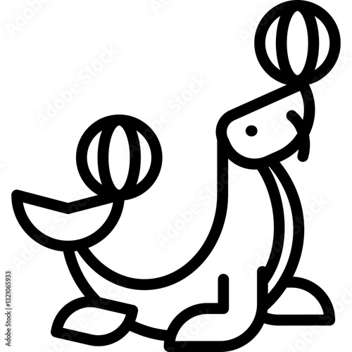 sea lion circus icon