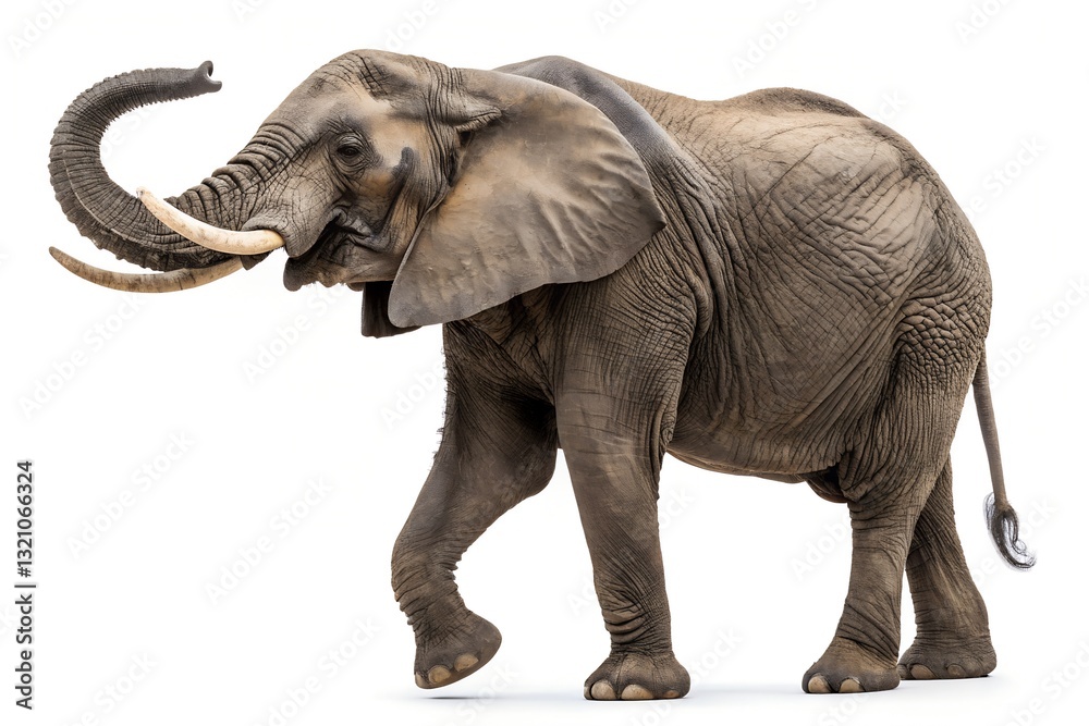 Obraz premium African elephant isolated on white