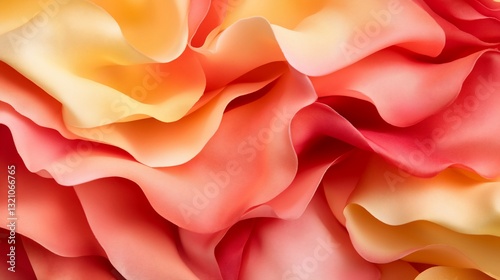 Abstract image of layered, flowing, pastel-colored fabric