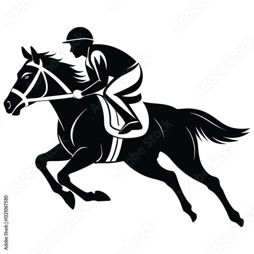 Classic Horse Racing Vector Art and Equestrian Design
