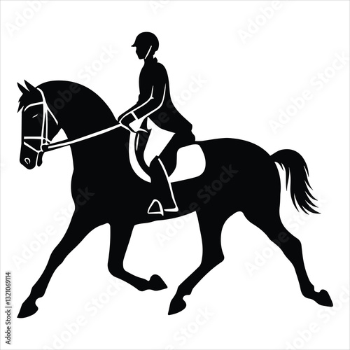 Horse Racing vector illustration, Equestrian design, jockey horse clipart Design