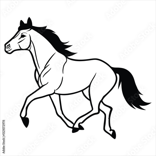 Vibrant Horse Racing Vector Artwork with Equestrian Theme
