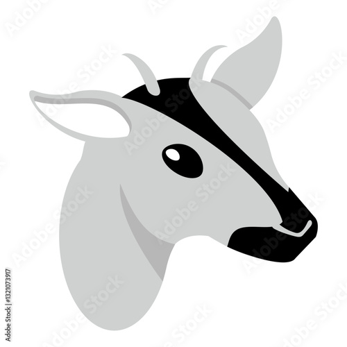 Ritual animal Buck face isometric Concept, Qurban Goat Head Vector color Icon Design, Arab culture and traditions Symbol, Islamic and Muslim practices Sign, Eid Adha Stock illustration photo