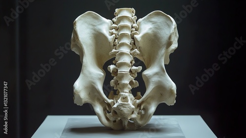 Human Pelvis and Spine Anatomy: Detailed Bone Structure