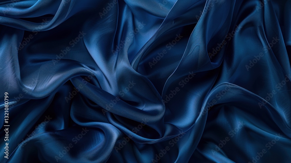 Obraz premium Blue Silk Fabric Texture Background