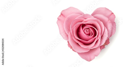 Pink Rose Shaped Like a Heart: A Symbol of Love and Romance, Perfect for Valentine's Day or Anniversary