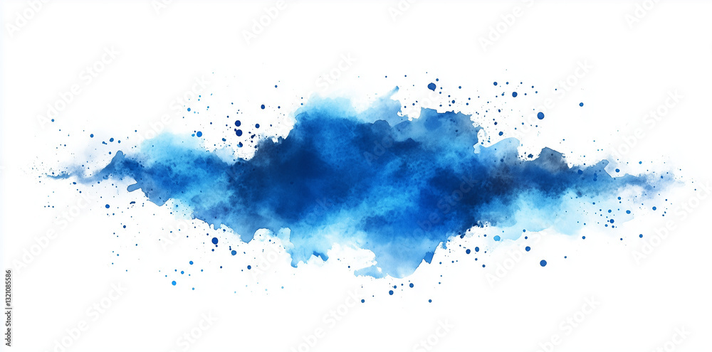 A striking blue watercolor splash with rich gradients and organic splatters. The fluid design and soft blending create a modern, abstract artistic expression against a crisp white background. A striking blue watercolor splash with rich gradients and organic splatters. The fluid design and soft blending create a modern, abstract artistic expression against a crisp white background.