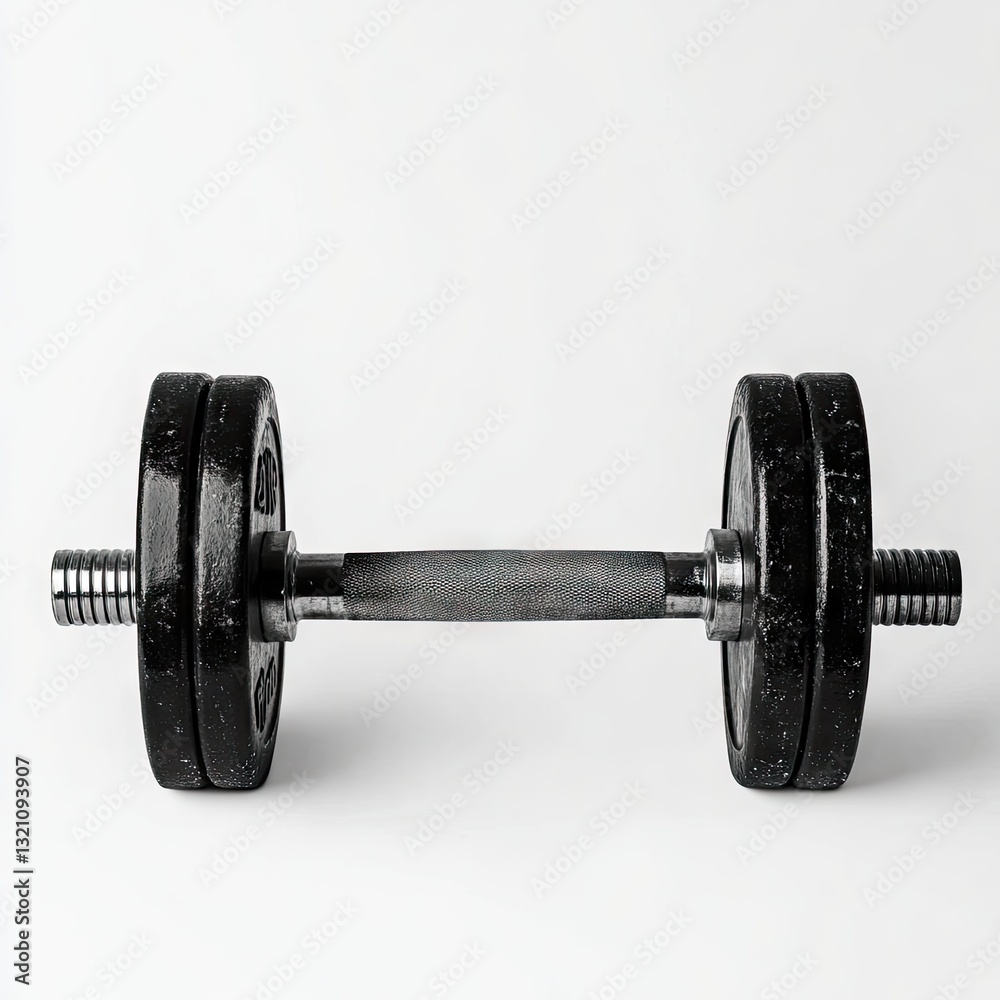 Naklejka premium Weightlifting dumbbell, isolated on white