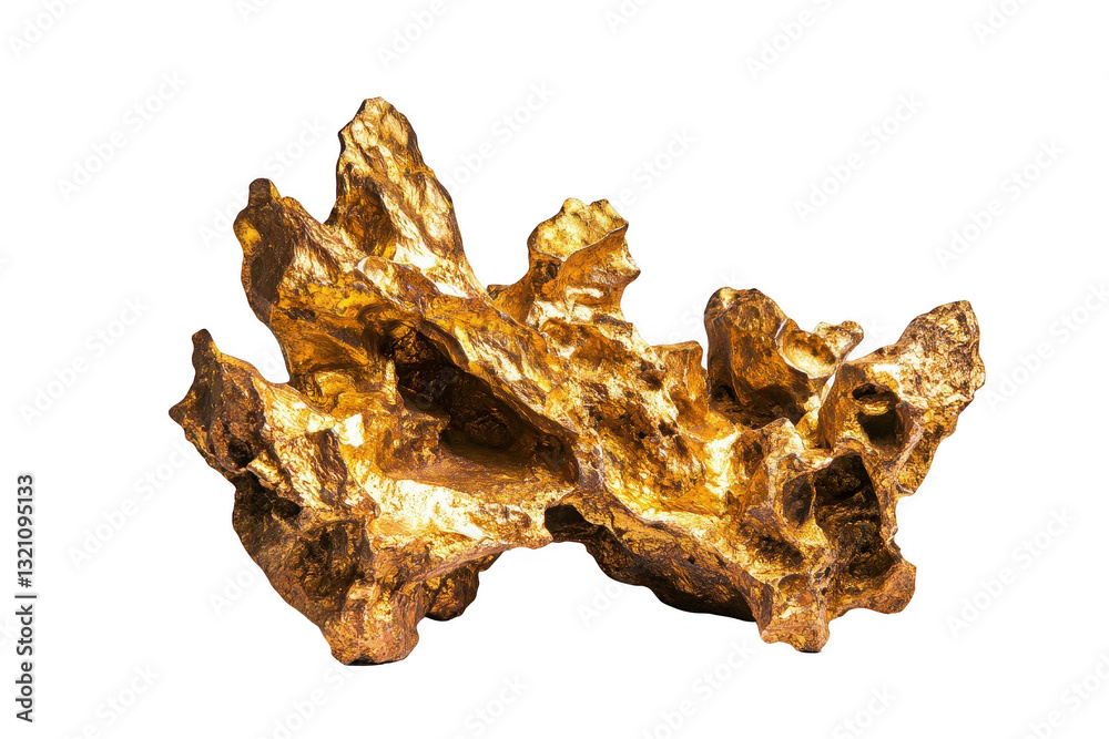 Golden mineral specimen displaying intricate textures and shapes, ideal for collectors and enthusiasts interested in unique geological formations Golden mineral specimen displaying intricate textures and shapes, ideal for collectors and enthusiasts interested in unique geological formations