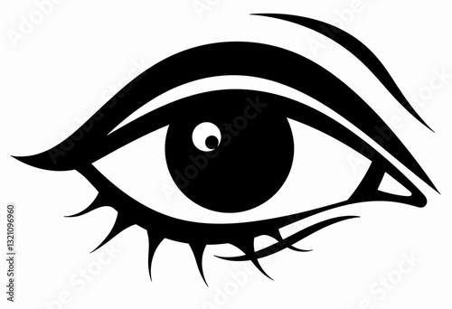 Download this striking eye vector graphic to add a touch of drama and intrigue to your projects. Ideal for marketing materials, art prints, and digital designs.

