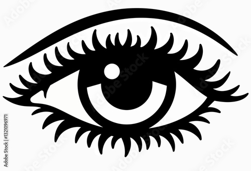 Enhance your designs with this expressive eye vector illustration, perfect for beauty brands, art projects, and creative campaigns that aim to capture attention and convey emotion.

