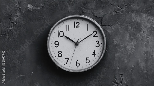 Wallpaper Mural Vintage Clock with Hands Moving Counterclockwise Against a Dark Wall Background Torontodigital.ca