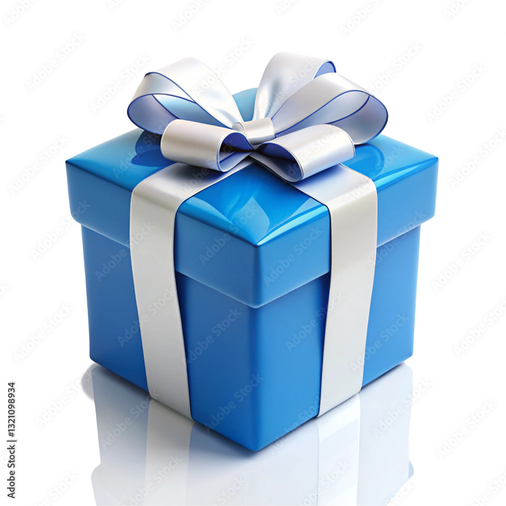 Obraz premium blue gift box