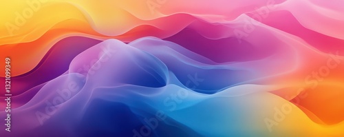 Abstract colorful waves in soft gradient patterns with a vibrant and dreamy aesthetic